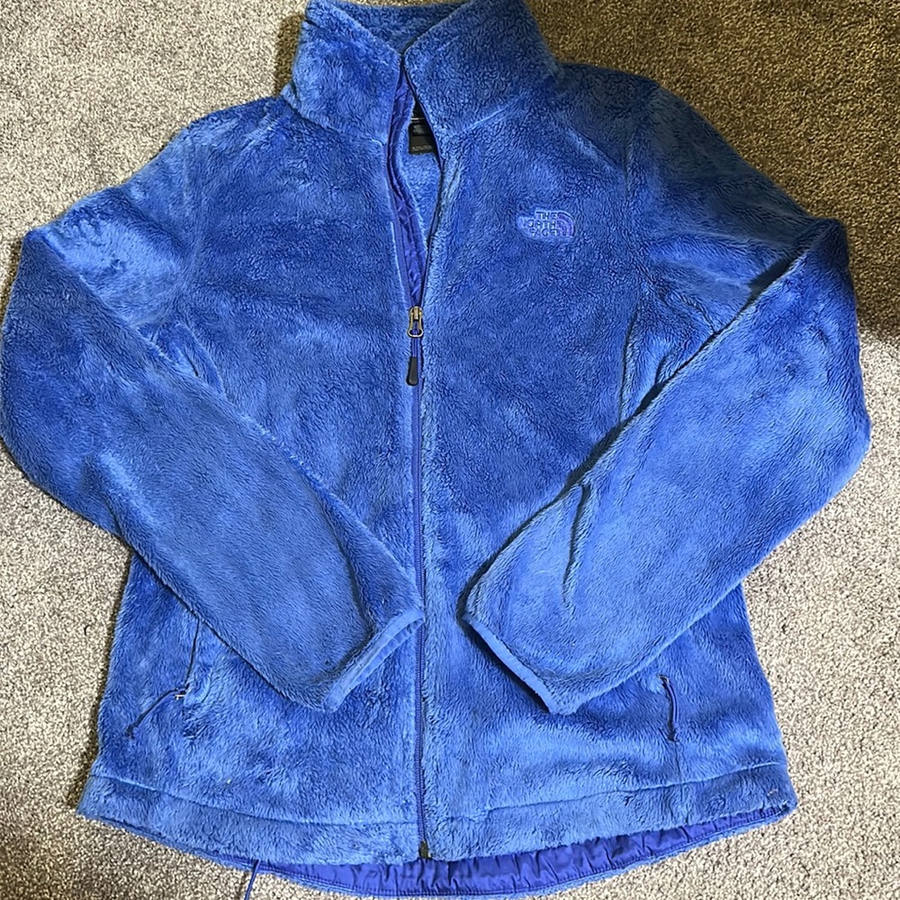 fuzzy north face jacket